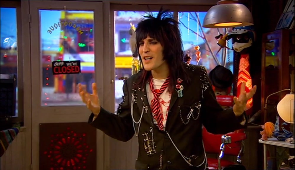 - A PUNK? IS THAT WHAT THAT'S ABOUT? - YEAH. CHECK OUT MY OUTFIT. 