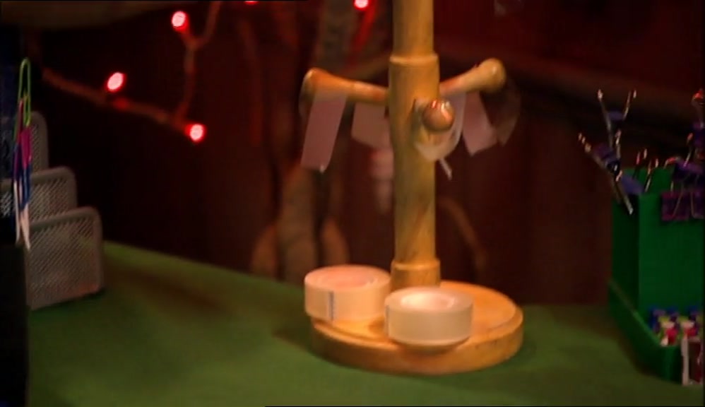 BLU TACK LIVES IN THE BLU TACK GARDEN, SELLOTAPE UPON THE SELLOTAPE TREE. 