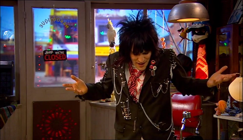 - A PUNK? IS THAT WHAT THAT'S ABOUT? - YEAH. CHECK OUT MY OUTFIT. 