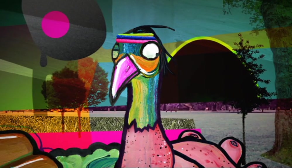 THE PEACOCK WOKE UP QUICKLY, REALISED HE WAS DISGUSTING LIKE A BALL BAG IN THE WIND. 