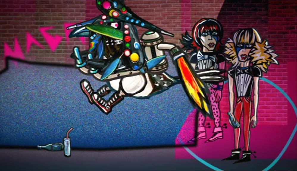 ALL RIGHT, GIRLS? CHECK ME OUT. I'M A MULTICOLOURED SEX MACHINE. 