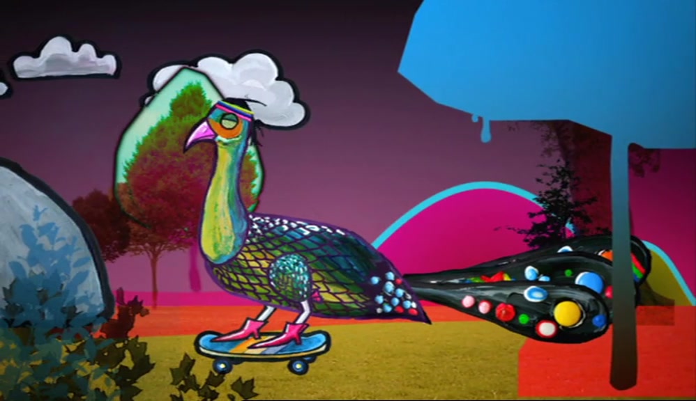 MANY YEARS AGO, THERE WAS A PEACOCK AND A MAGPIE. 