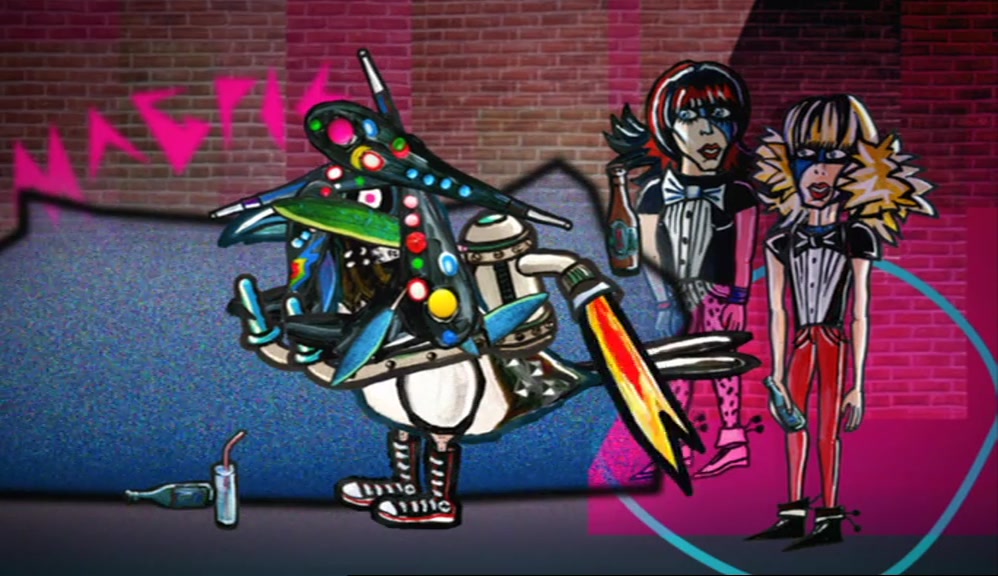 ALL RIGHT, GIRLS? CHECK ME OUT. I'M A MULTICOLOURED SEX MACHINE. 