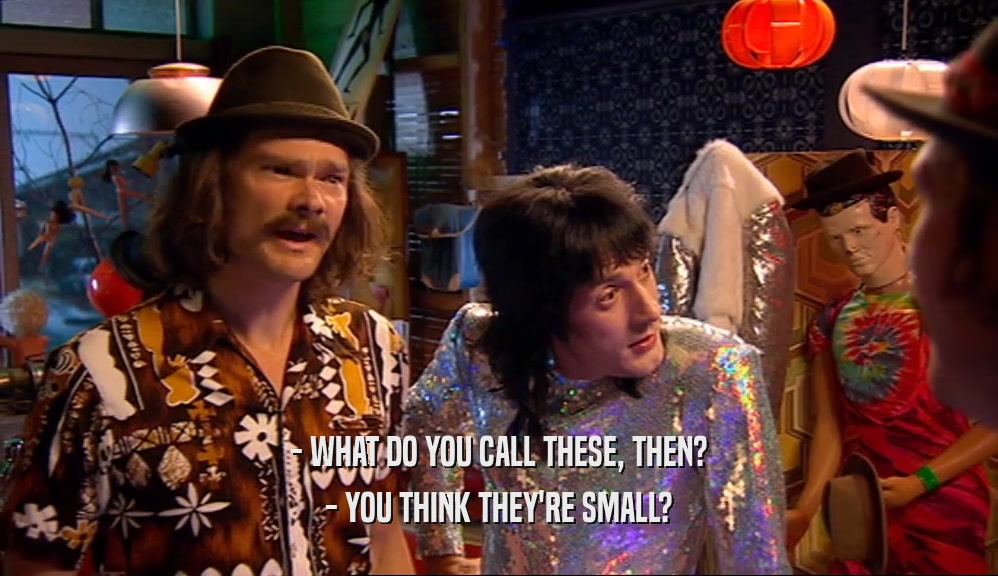 - WHAT DO YOU CALL THESE, THEN? - YOU THINK THEY'RE SMALL? 