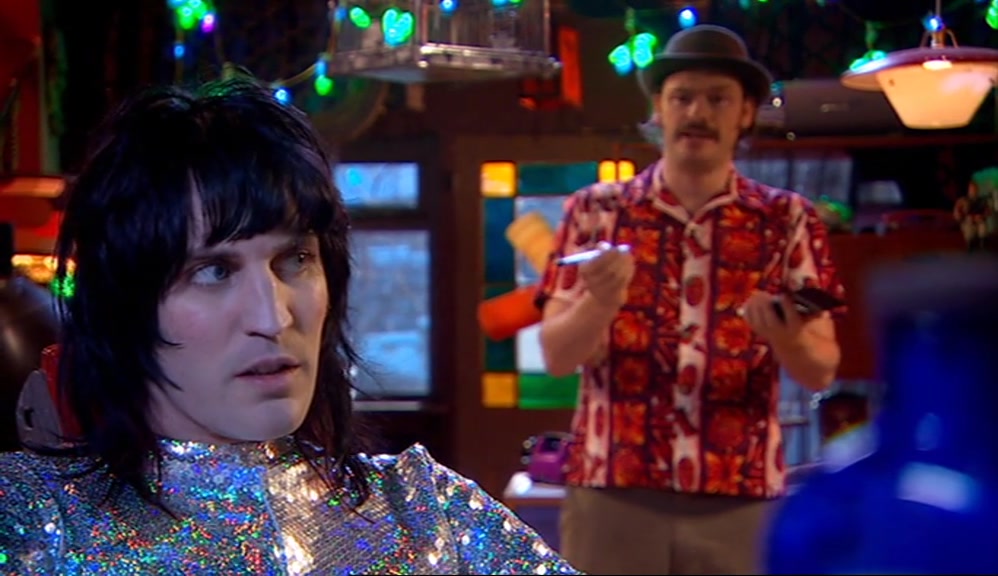 - I JUST HAD A FEW THINGS TO DO. - THAT'S NOT FUNNY. IT'S NOT GOING IN THE BOOK. 