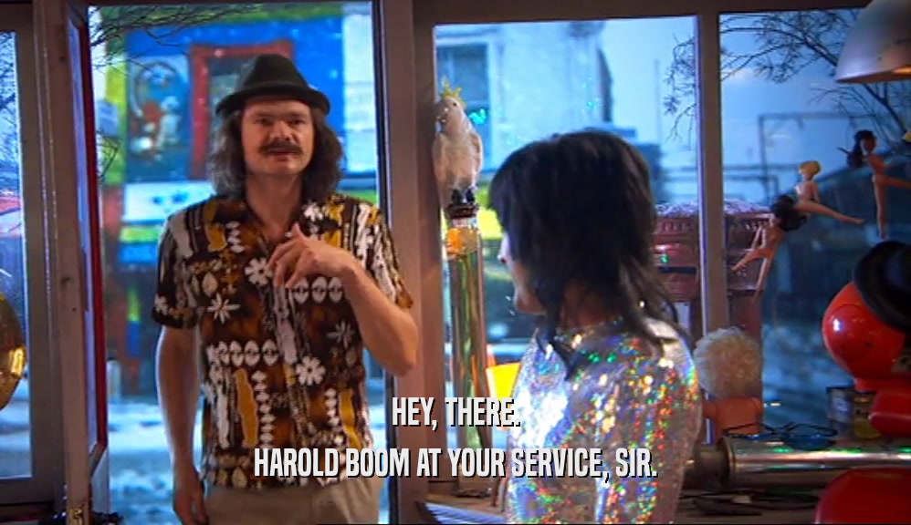 HEY, THERE. HAROLD BOOM AT YOUR SERVICE, SIR. 