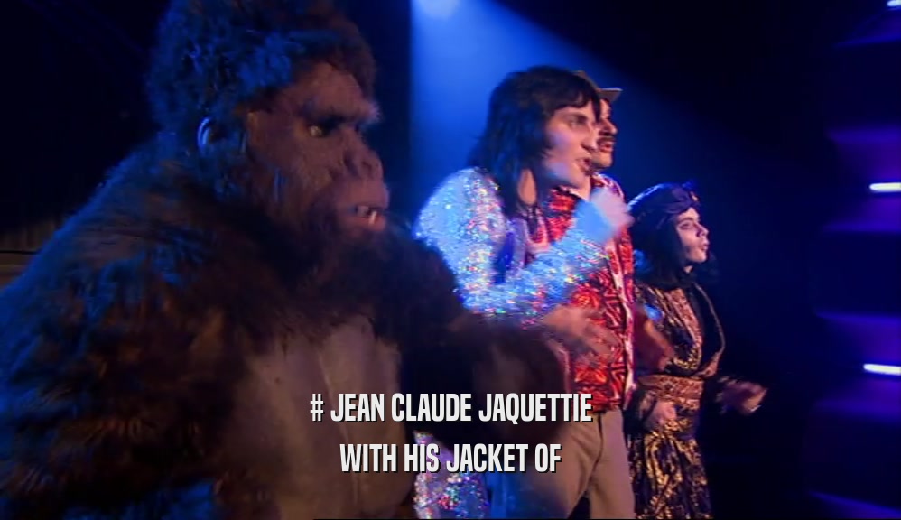 # JEAN CLAUDE JAQUETTIE WITH HIS JACKET OF 