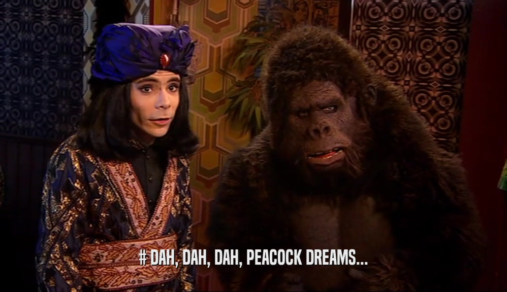 # DAH, DAH, DAH, PEACOCK DREAMS...  