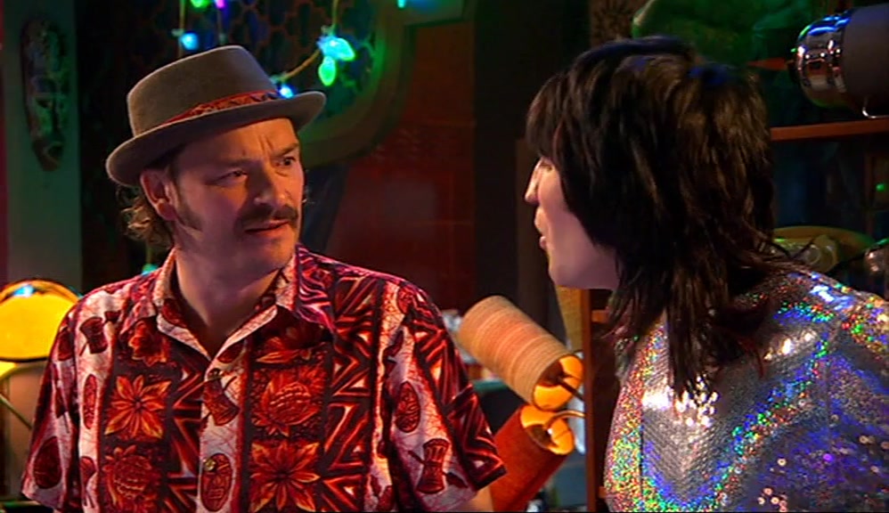 - OH?
 - YOU LOOK LIKE A TROUT WITH A FRINGE.
 