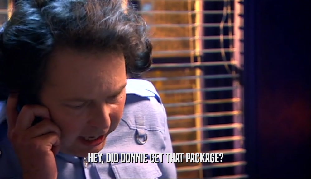 HEY, DID DONNIE GET THAT PACKAGE?  