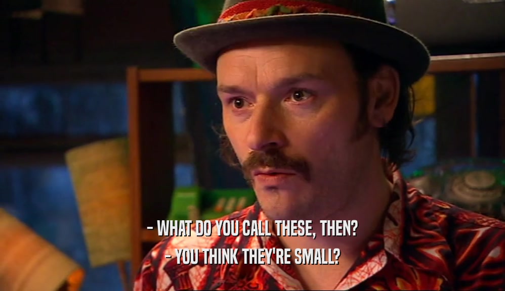 - WHAT DO YOU CALL THESE, THEN? - YOU THINK THEY'RE SMALL? 