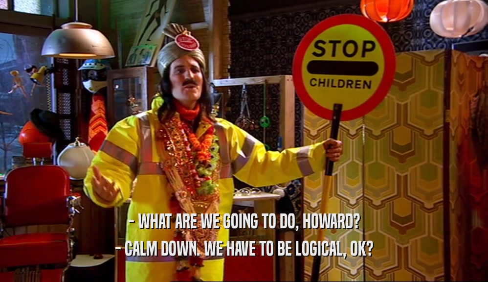 - WHAT ARE WE GOING TO DO, HOWARD? - CALM DOWN. WE HAVE TO BE LOGICAL, OK? 