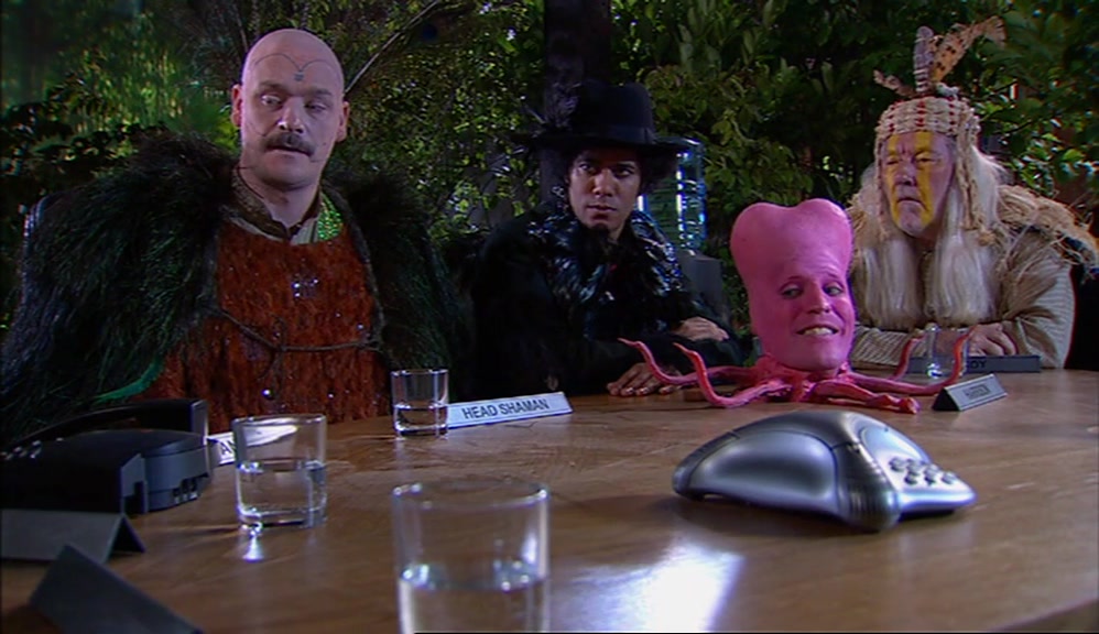- HE'S JOURNEYING FAR INTO THE ASTRAL REALM. - (HARRISON) HE'S OF HIS TITS. 