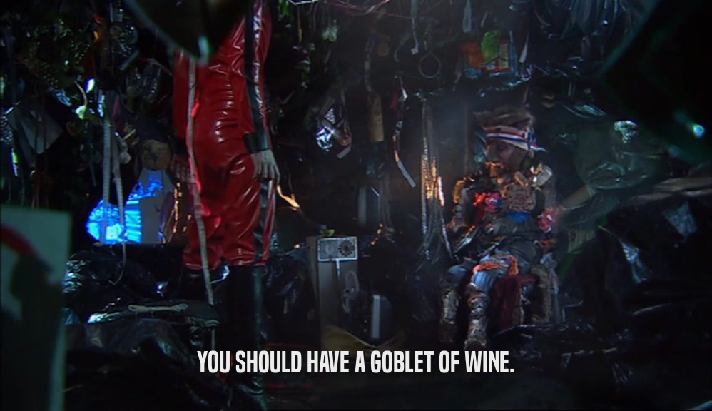 YOU SHOULD HAVE A GOBLET OF WINE.  