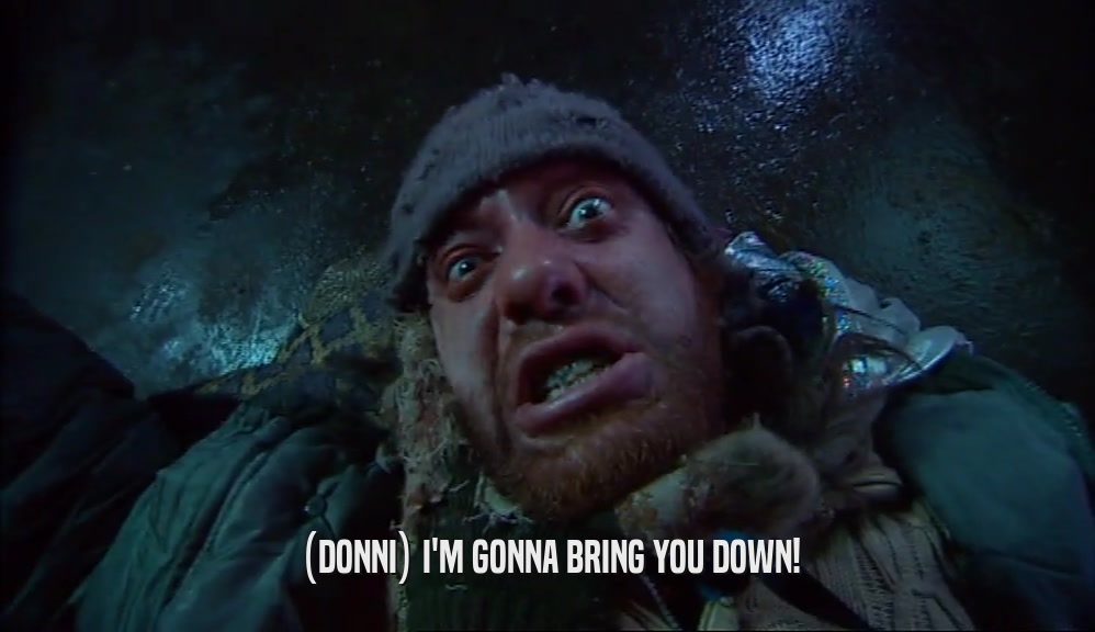 (DONNI) I'M GONNA BRING YOU DOWN!  