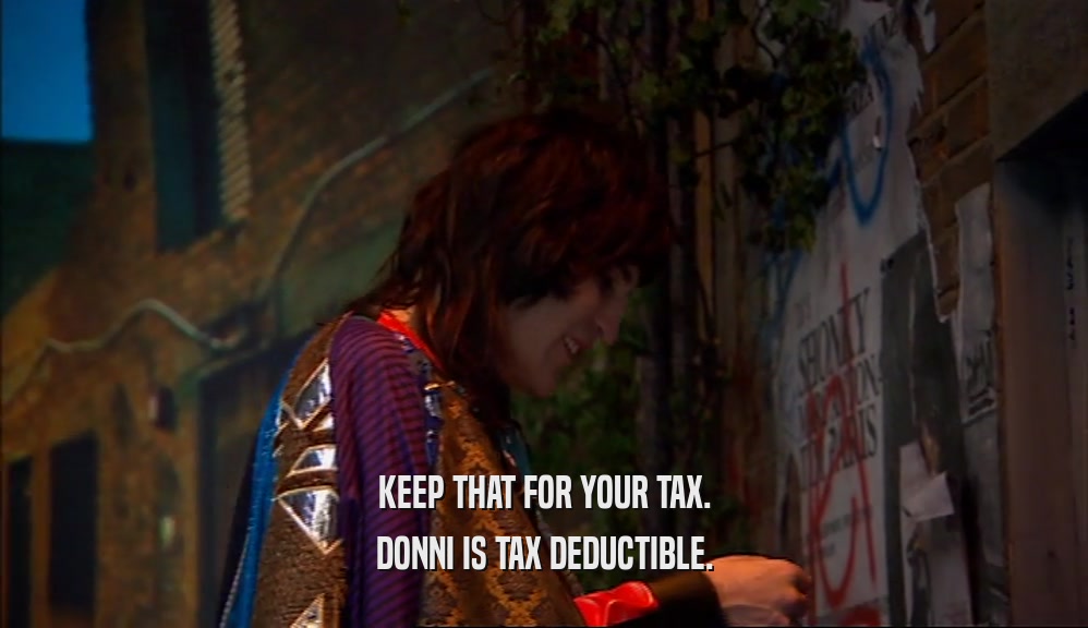 KEEP THAT FOR YOUR TAX. DONNI IS TAX DEDUCTIBLE. 