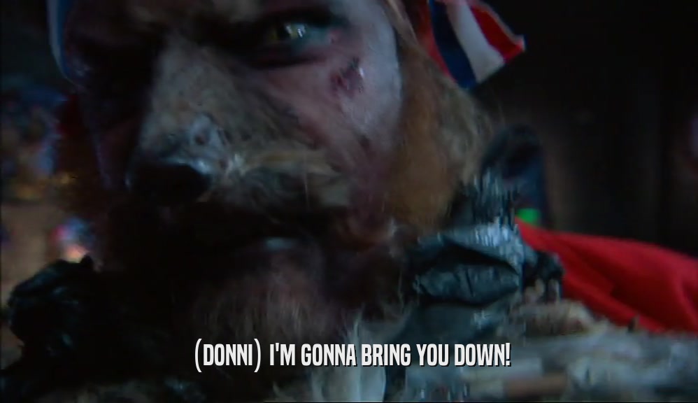 (DONNI) I'M GONNA BRING YOU DOWN!  
