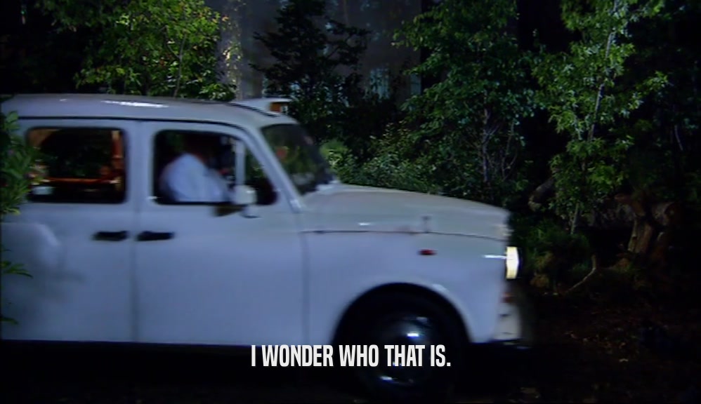 I WONDER WHO THAT IS.  