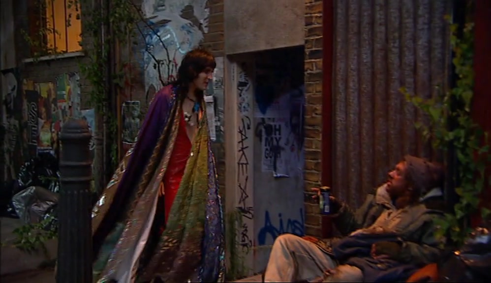 - HEY! COULD YOU SPARE SOME CHANGE, LOVE? - SORRY, MATE. I HAVEN'T GOT ANY. 