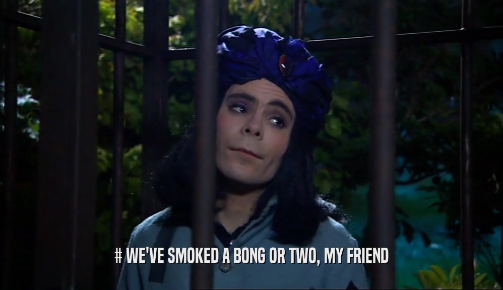 # WE'VE SMOKED A BONG OR TWO, MY FRIEND  