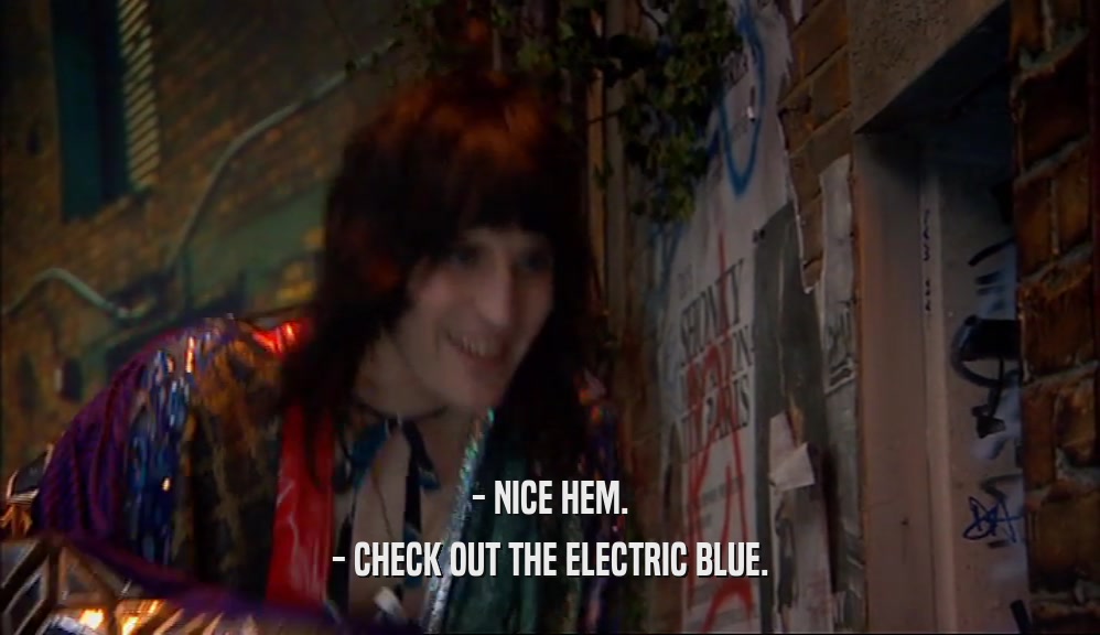 - NICE HEM. - CHECK OUT THE ELECTRIC BLUE. 