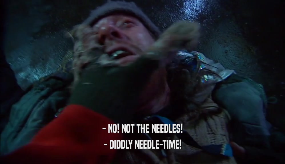 - NO! NOT THE NEEDLES! - DIDDLY NEEDLE-TIME! 