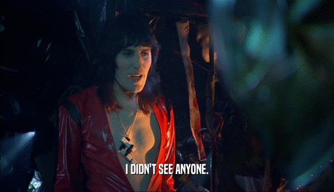 I DIDN'T SEE ANYONE.  