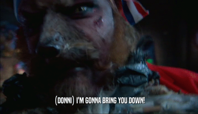 (DONNI) I'M GONNA BRING YOU DOWN!  