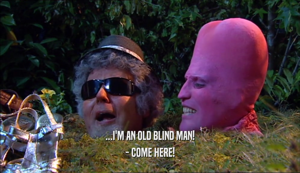 ...I'M AN OLD BLIND MAN! - COME HERE! 