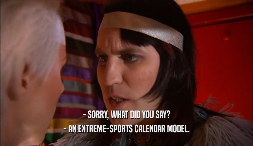 - SORRY, WHAT DID YOU SAY? - AN EXTREME-SPORTS CALENDAR MODEL. 