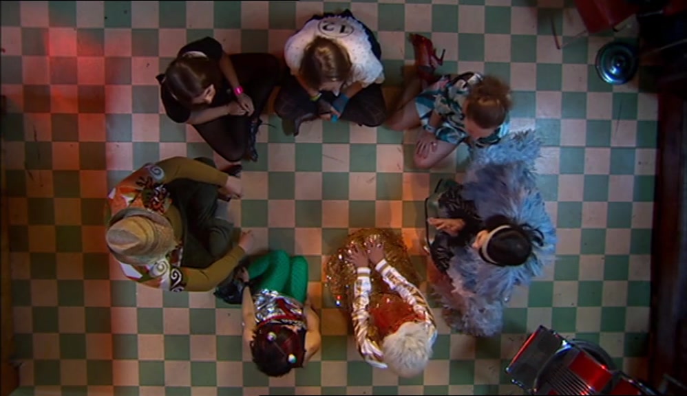 WE'RE GONNA PLAY A LITTLE GAME NOW, A LITTLE GAME CALLED SPIN THE BOTTLE. 