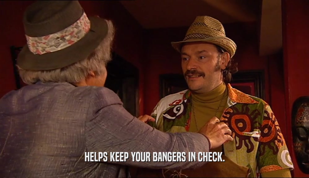 HELPS KEEP YOUR BANGERS IN CHECK.  