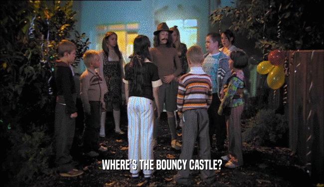 WHERE'S THE BOUNCY CASTLE?  