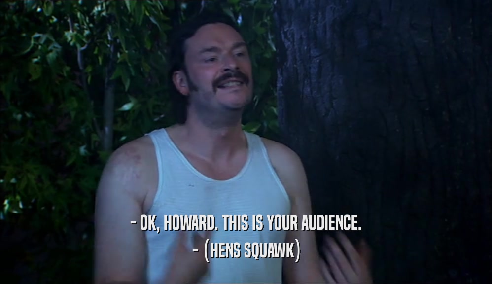 - OK, HOWARD. THIS IS YOUR AUDIENCE. - (HENS SQUAWK) 