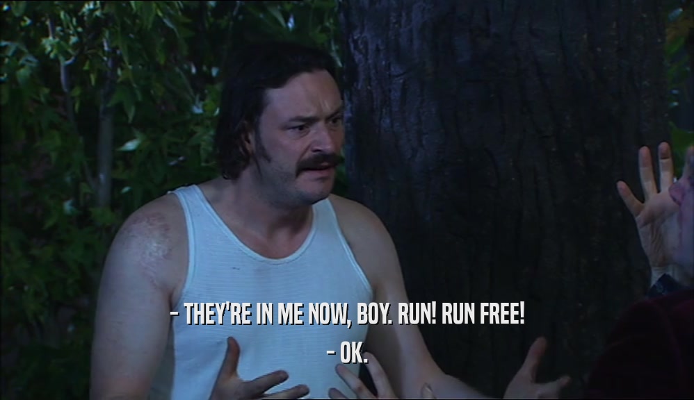 - THEY'RE IN ME NOW, BOY. RUN! RUN FREE! - OK. 