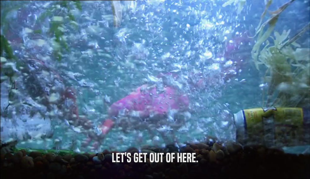 LET'S GET OUT OF HERE.  
