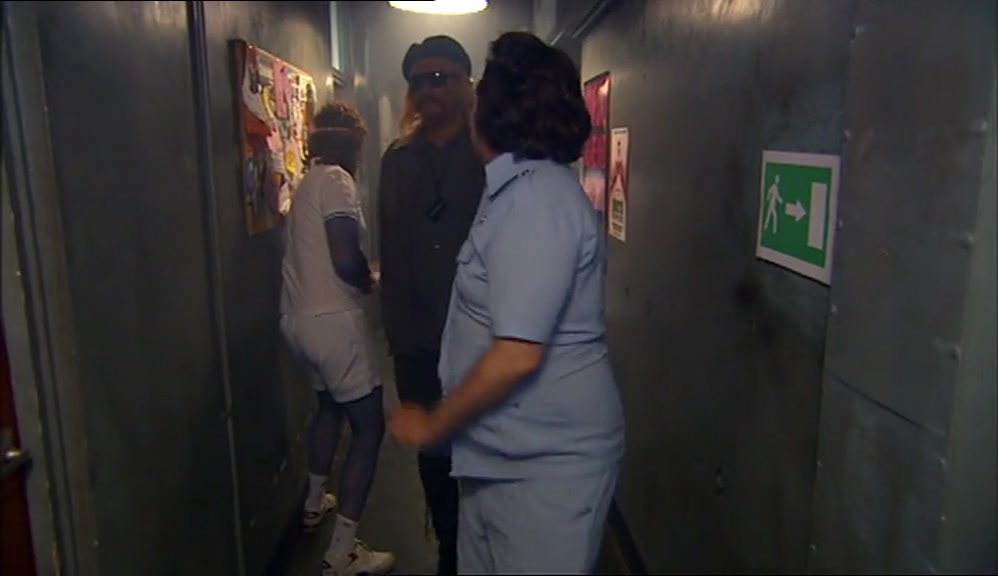 - HERE'S SAMMY'S DRESSING ROOM. - THANKS. 