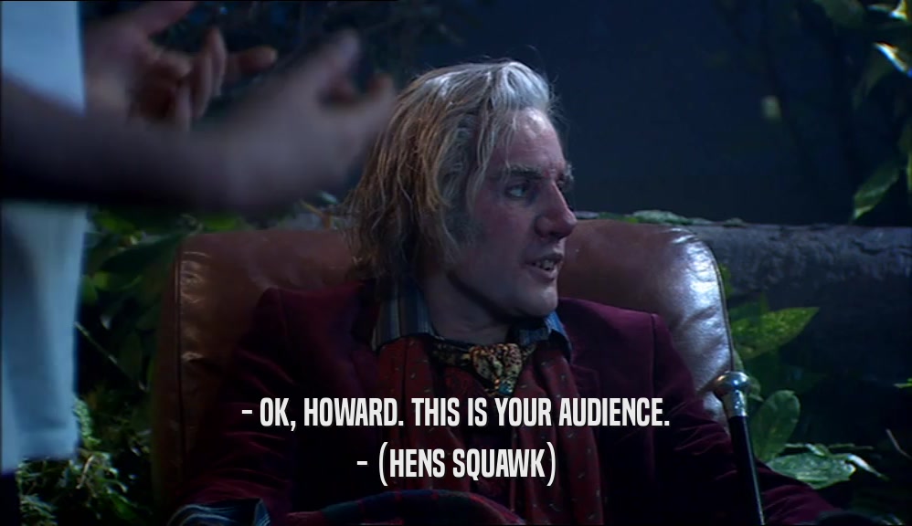 - OK, HOWARD. THIS IS YOUR AUDIENCE. - (HENS SQUAWK) 