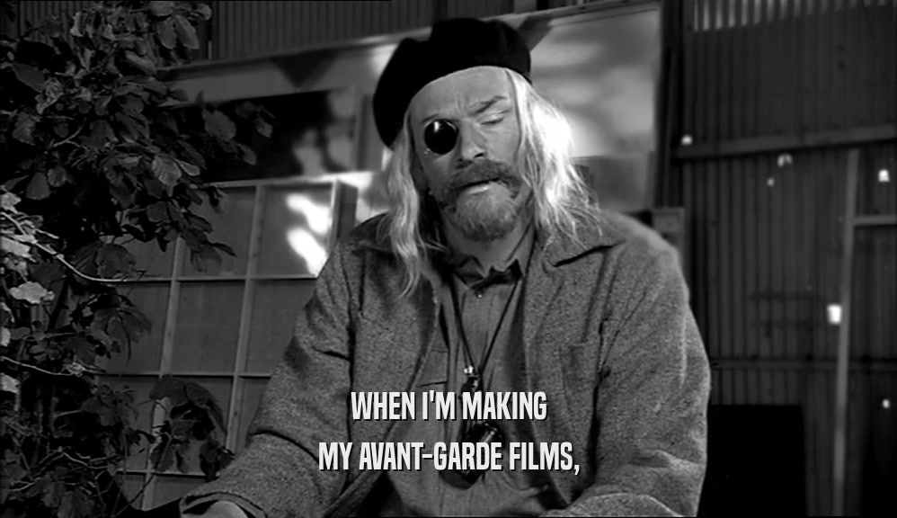 WHEN I'M MAKING MY AVANT-GARDE FILMS, 