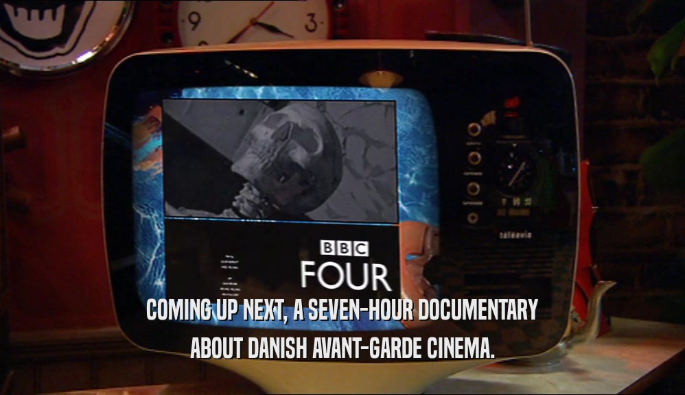 COMING UP NEXT, A SEVEN-HOUR DOCUMENTARY
 ABOUT DANISH AVANT-GARDE CINEMA.
 