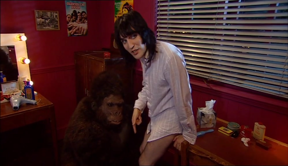 - WHAT'S GOING ON? - BOLLO'S HELPING ME PUT MY TROUSERS ON. 