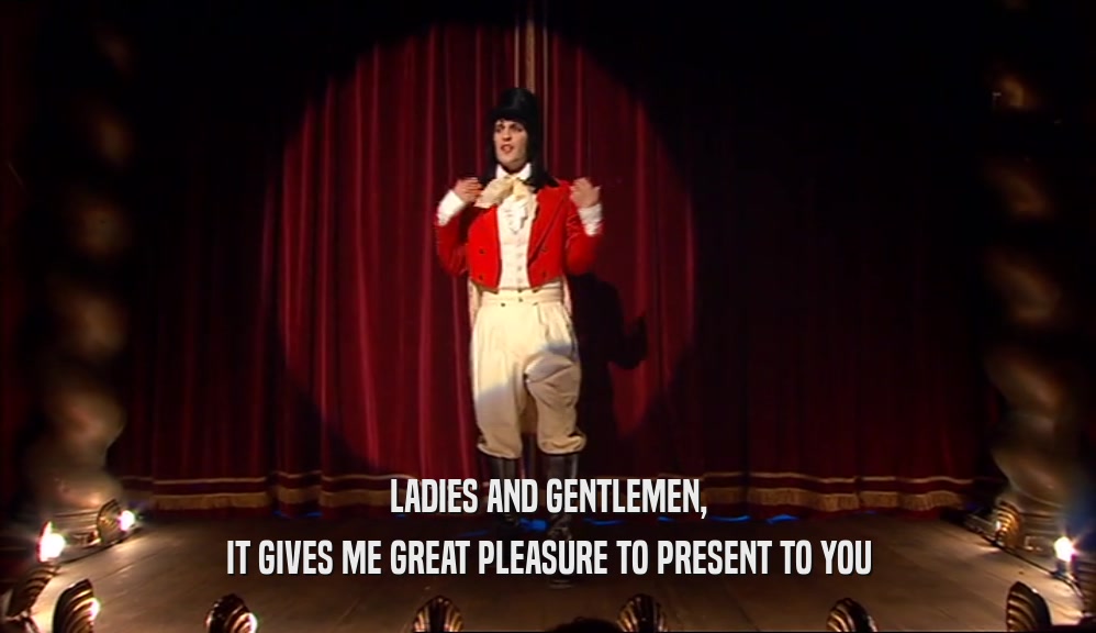 LADIES AND GENTLEMEN, IT GIVES ME GREAT PLEASURE TO PRESENT TO YOU 