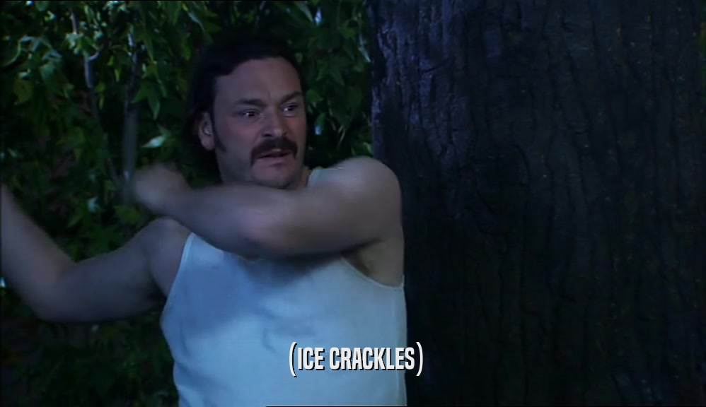 (ICE CRACKLES)  