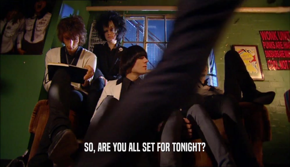 SO, ARE YOU ALL SET FOR TONIGHT?  