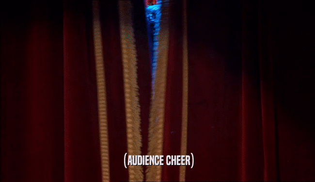 (AUDIENCE CHEER)  