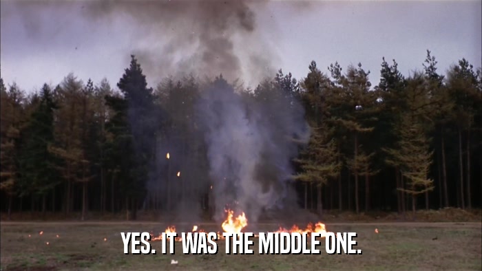YES. IT WAS THE MIDDLE ONE.  