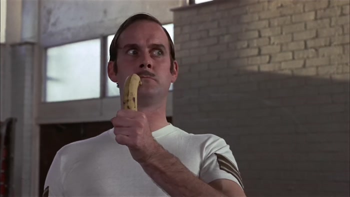 NEXT, I EAT THE BANANA.  