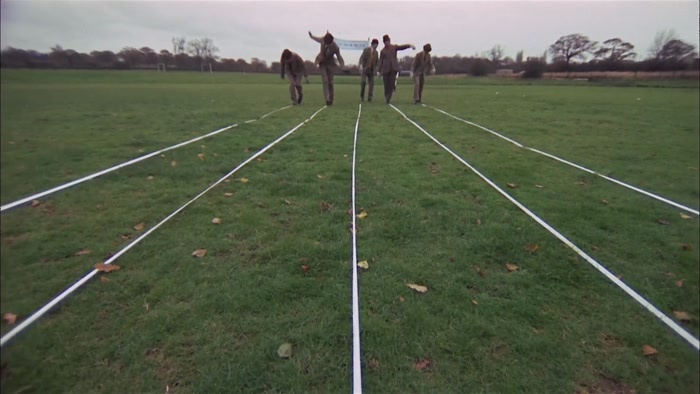 THE TWITS HAVE TO WALK ALONG THESE LINES WITHOUT FALLING OVER. 