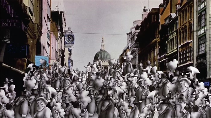FOR YEARS THE CITY HAD BEEN PLAGUED BY EVER-INCREASING PEDESTRIAN CONGESTION. 