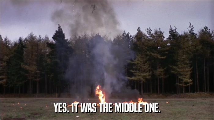 YES. IT WAS THE MIDDLE ONE.  
